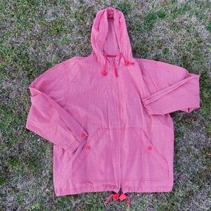 Vintage Red Gingham Style thin Jacket M